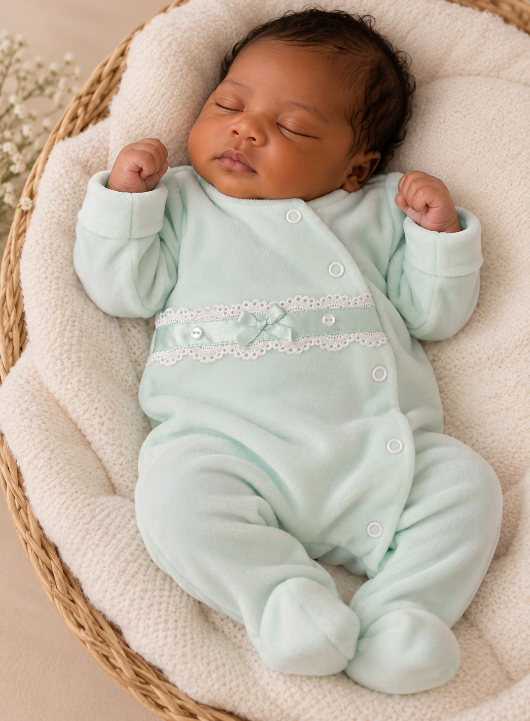 Babygrow veludo lacinho