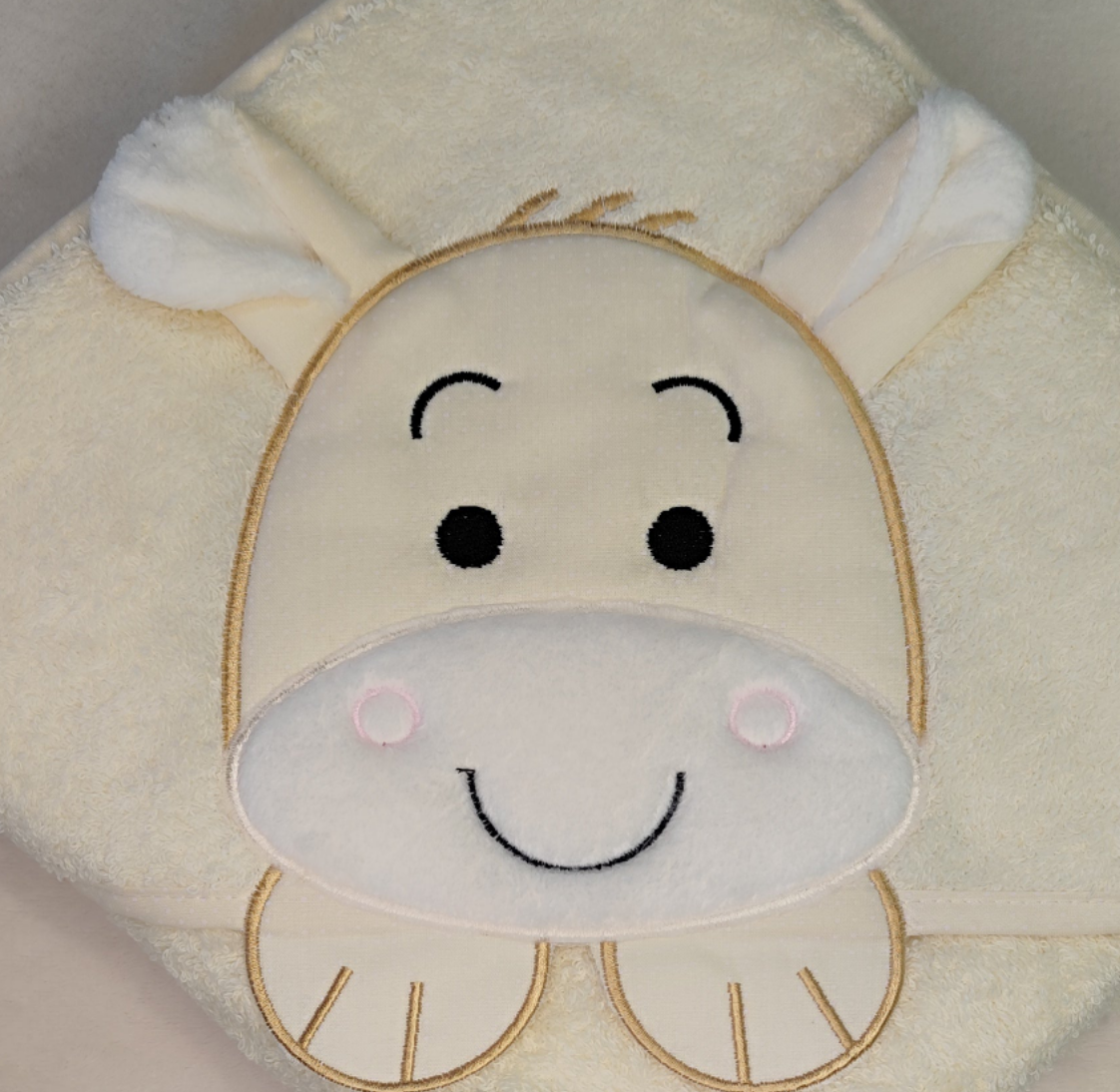 Toalha bebé bordada Burro