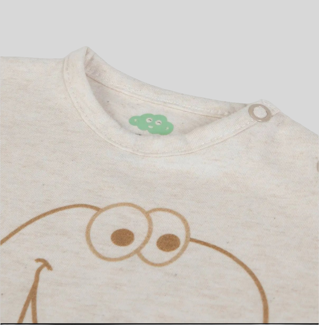 Conjunto dinossauro algodão orgânico