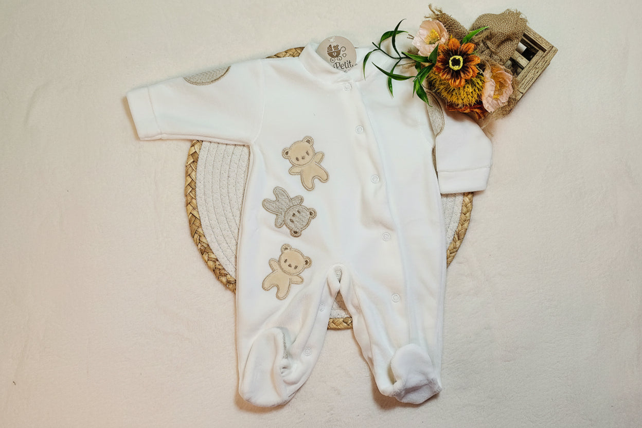 Babygrow veludo ursinhos