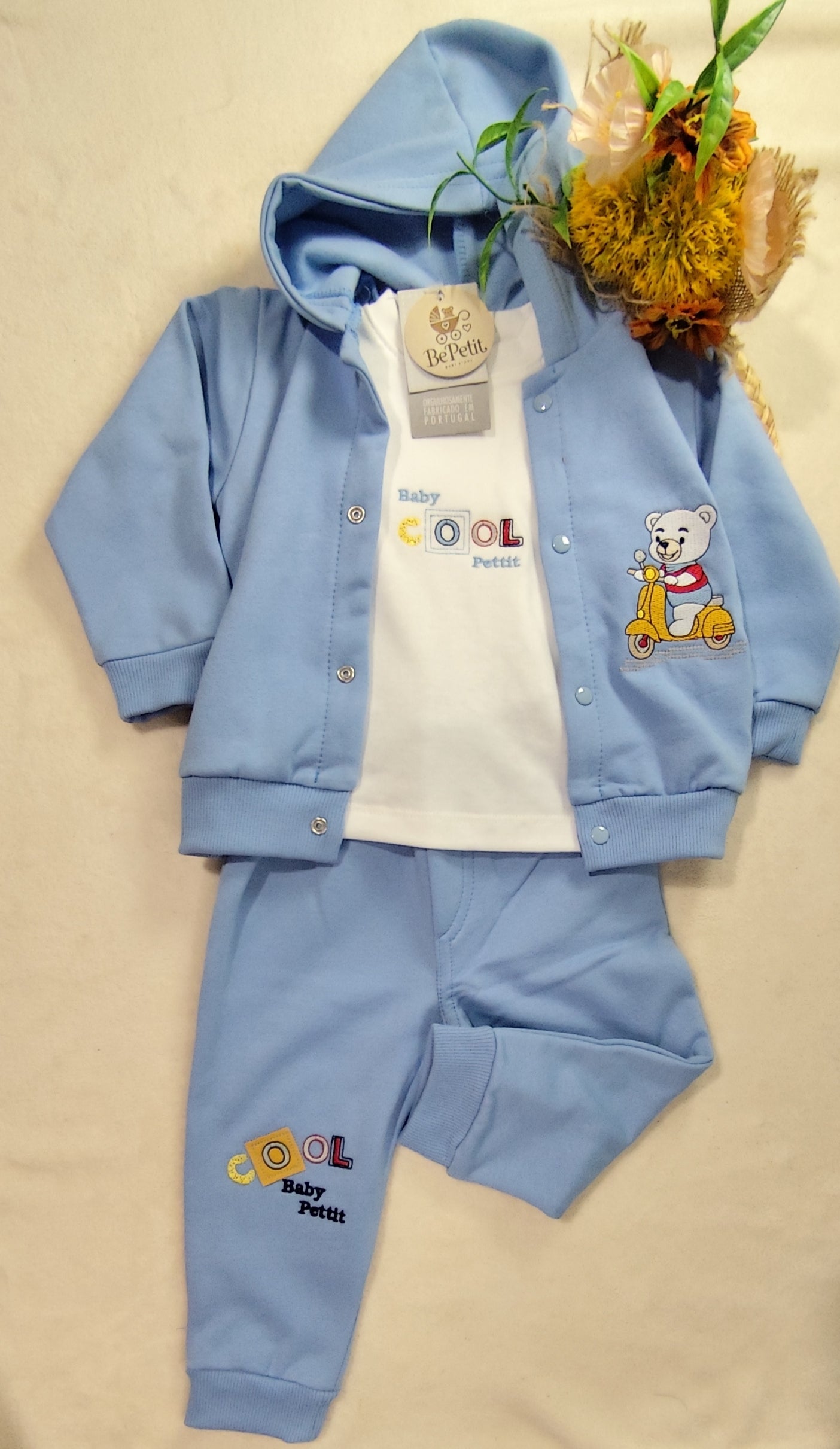 Conjunto Mota ursinho de três peças