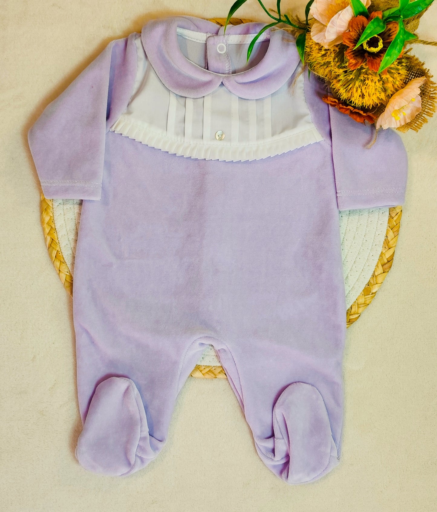 Babygrow veludo com algodão