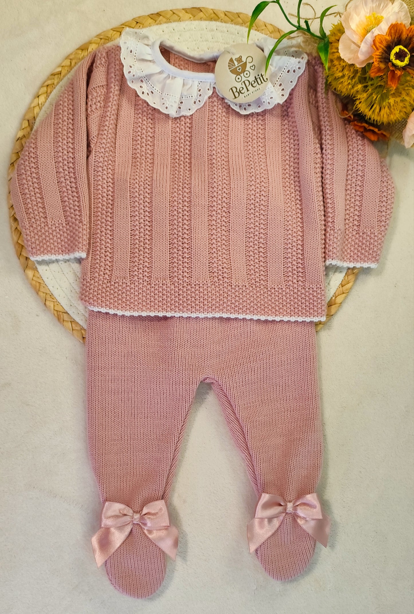 Conjunto de malha gola folho