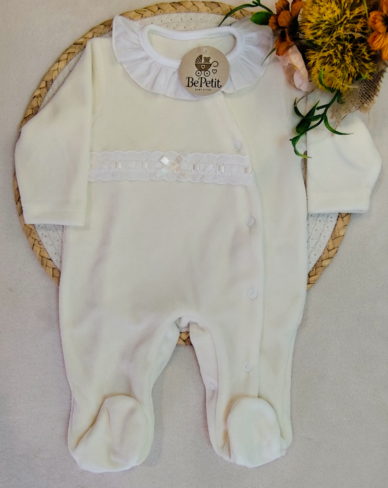 Babygrow veludo com algodão