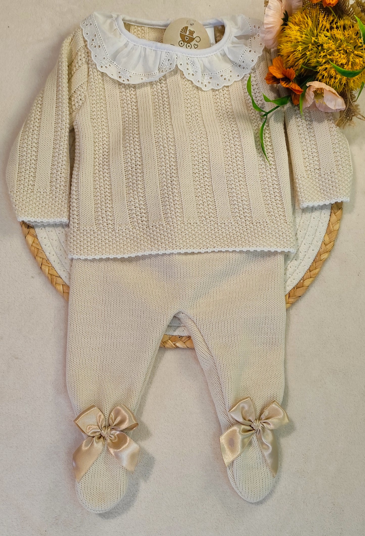 Conjunto de malha gola folho