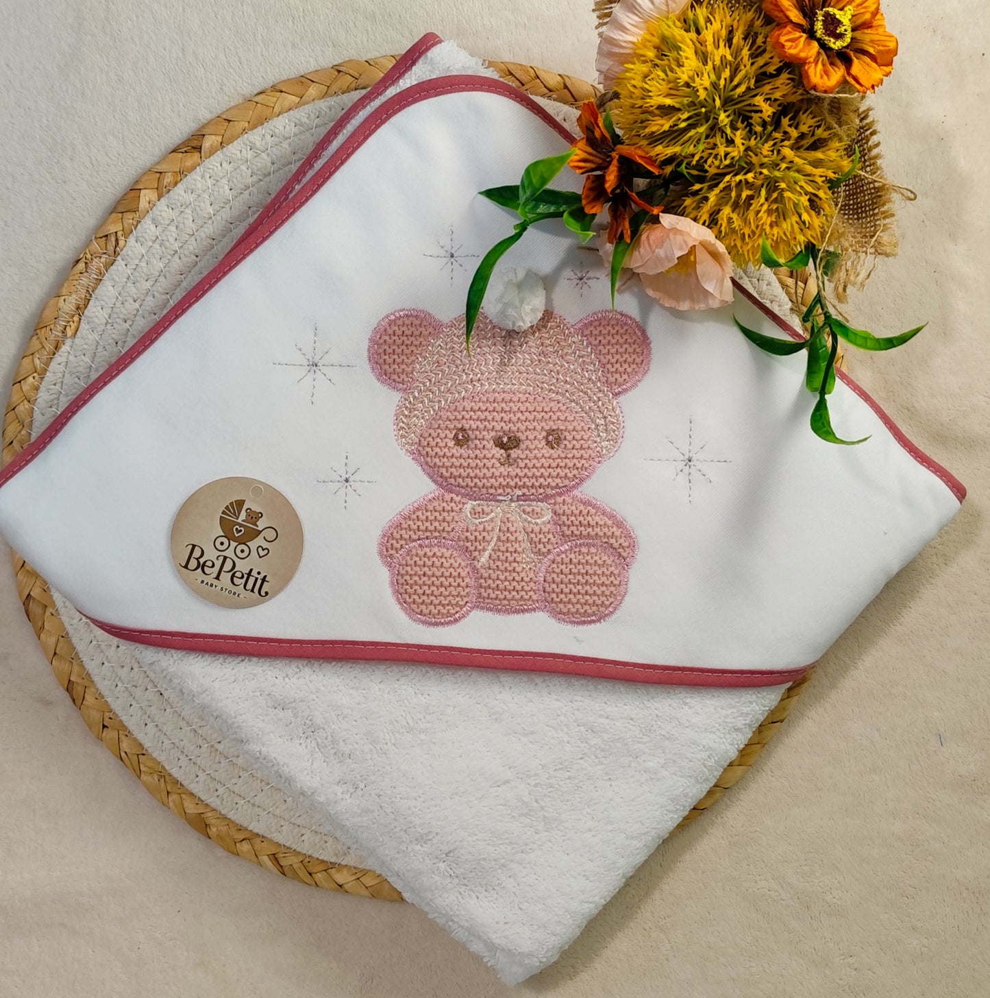 Toalha urso bordado