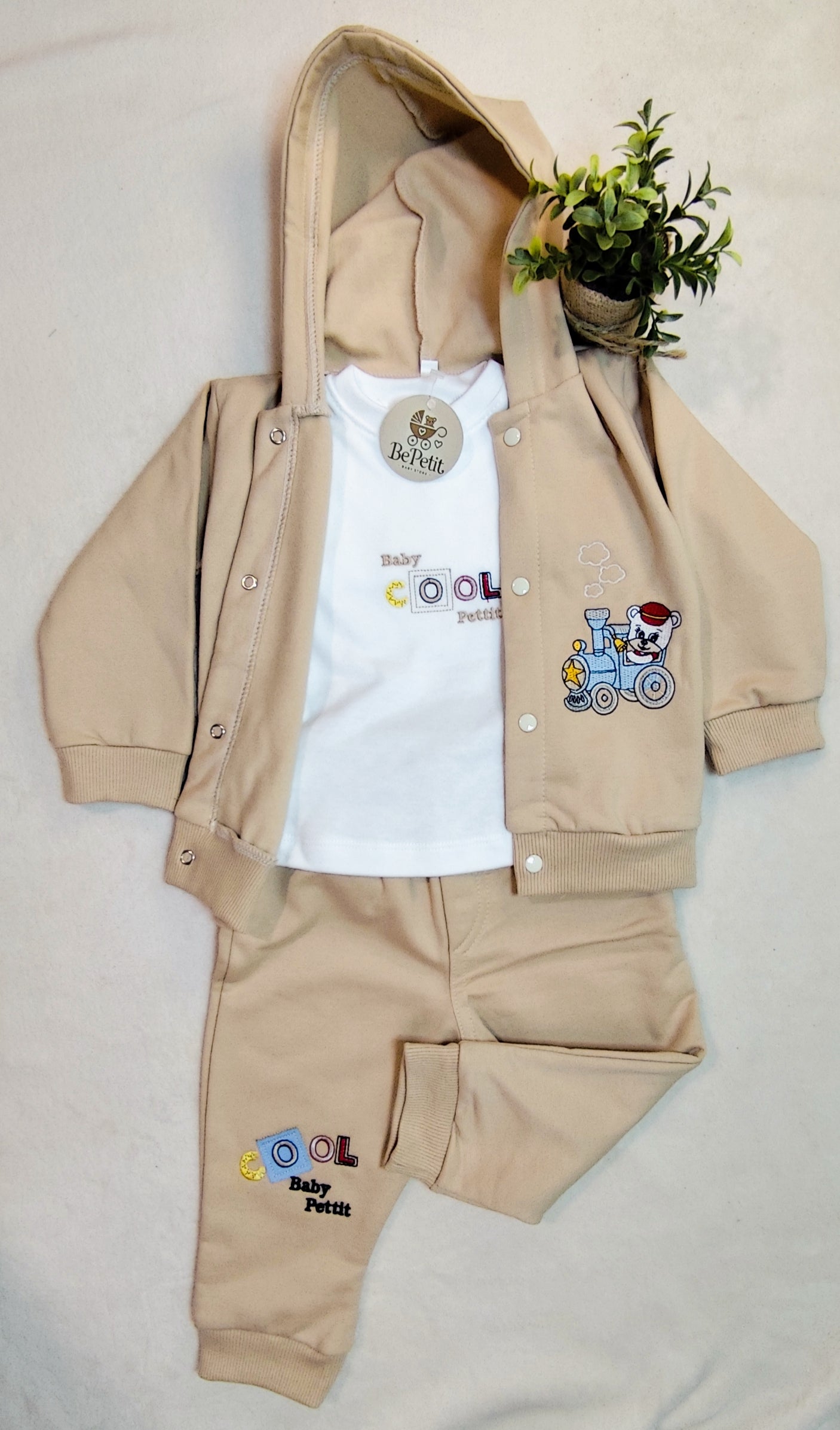 Conjunto comboio de três peças