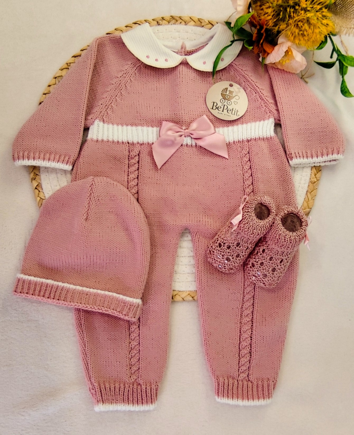 Conjunto de malha 2 peças rosa