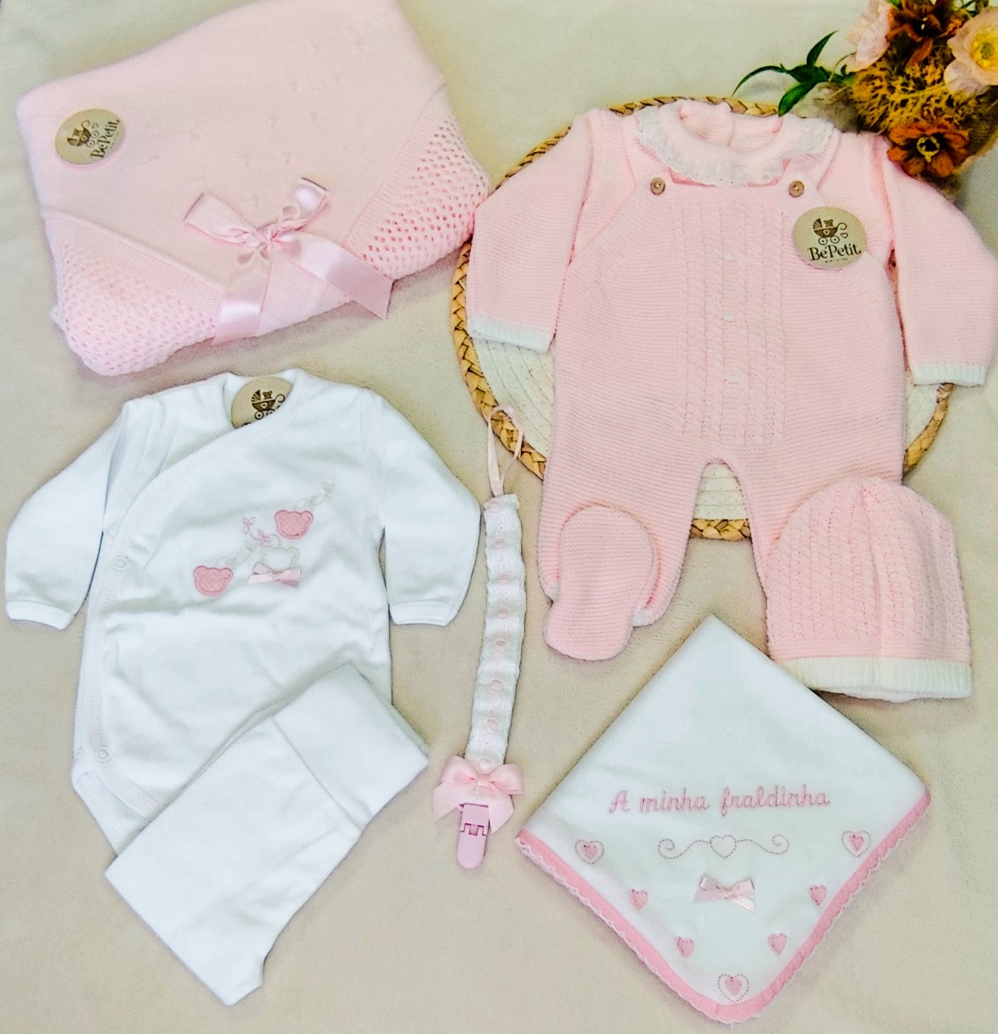 Conjunto de saída maternidade Rosa
