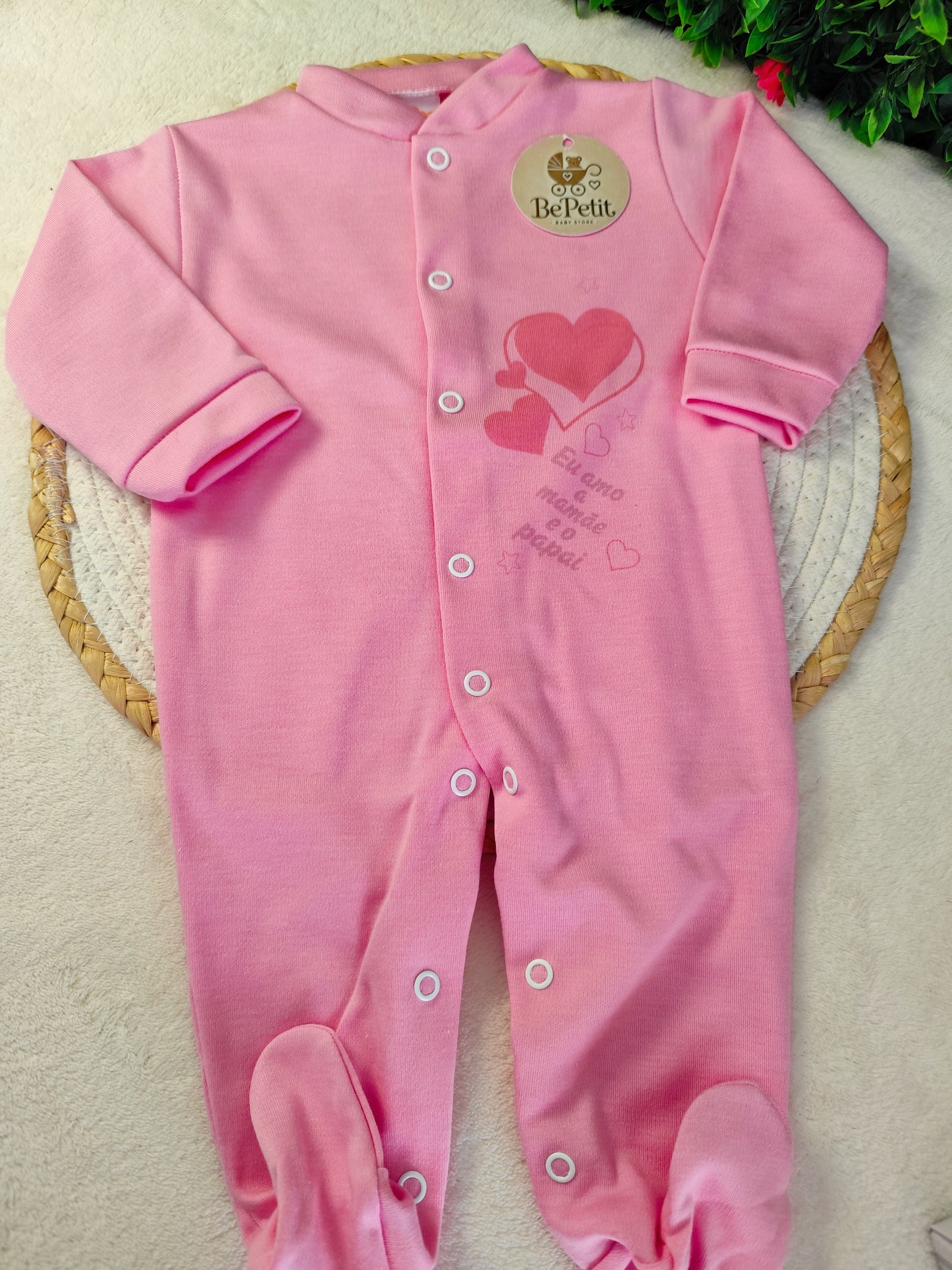 Babygrow algodão mamãe e papai