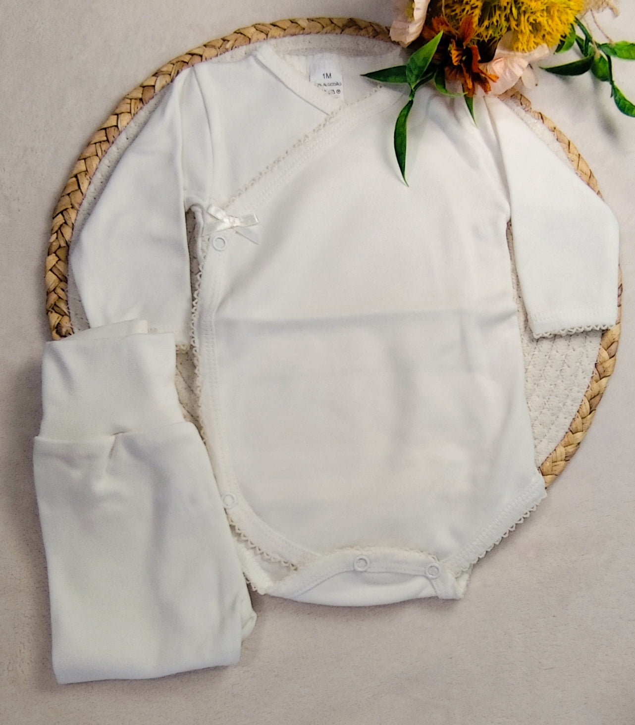 Conjunto  body e calça c/ carda