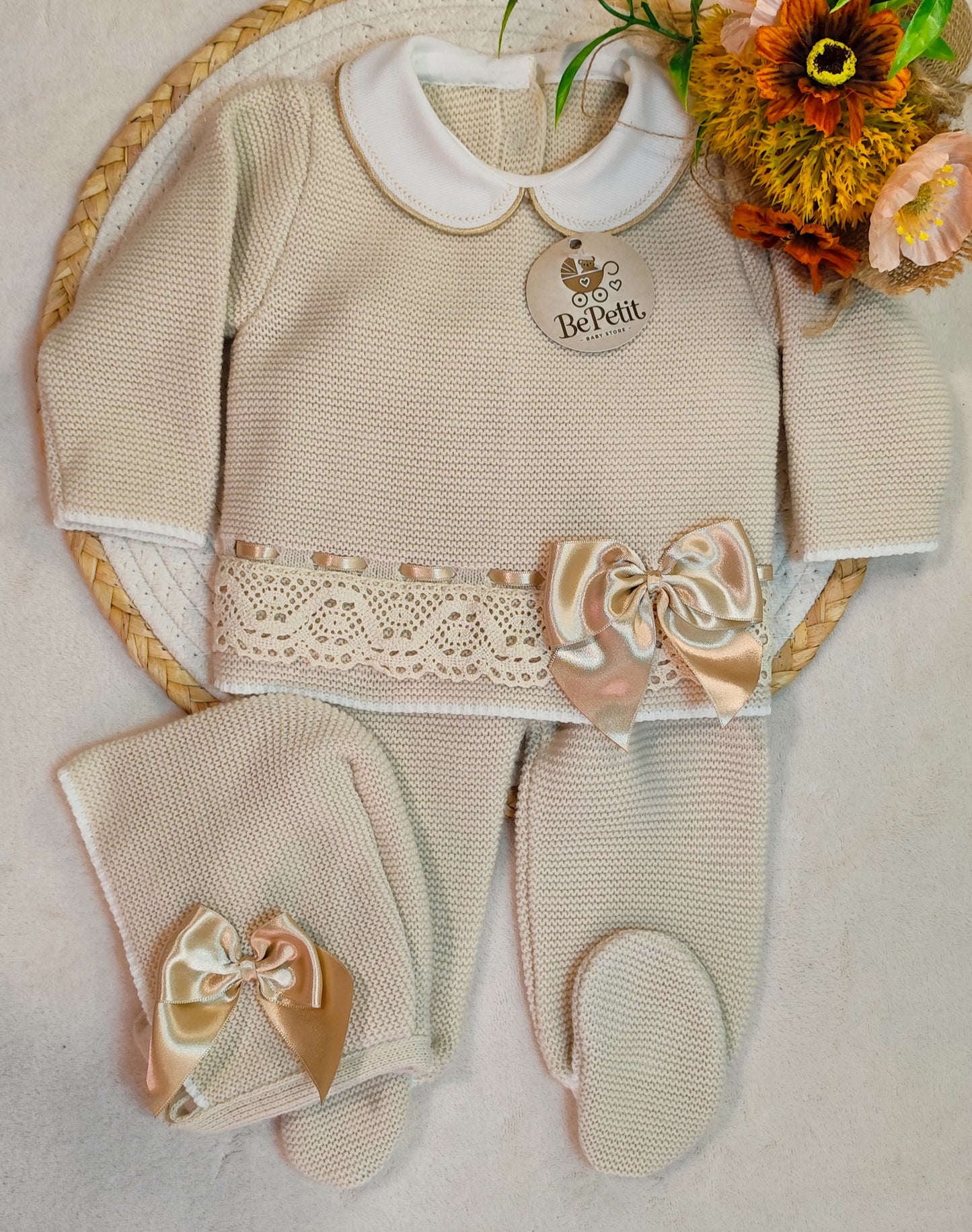 Conjunto malha laços de Cetim