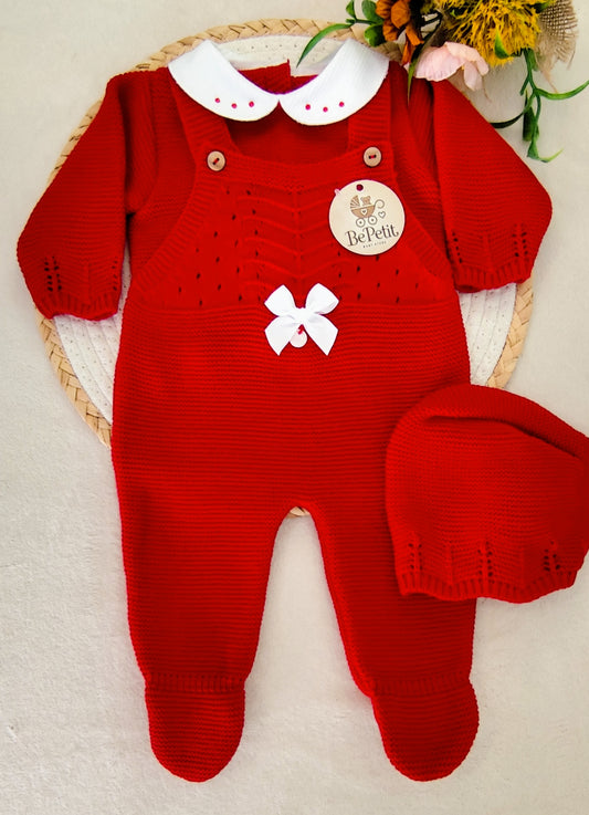 Conjunto de 3 peças malha lacinho
