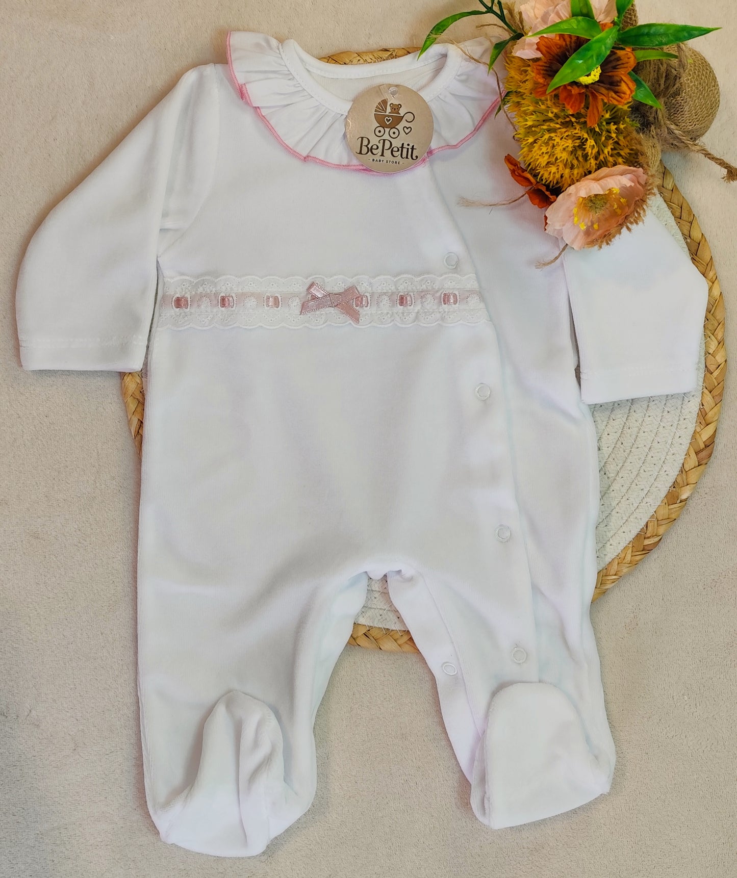 Babygrow veludo com algodão