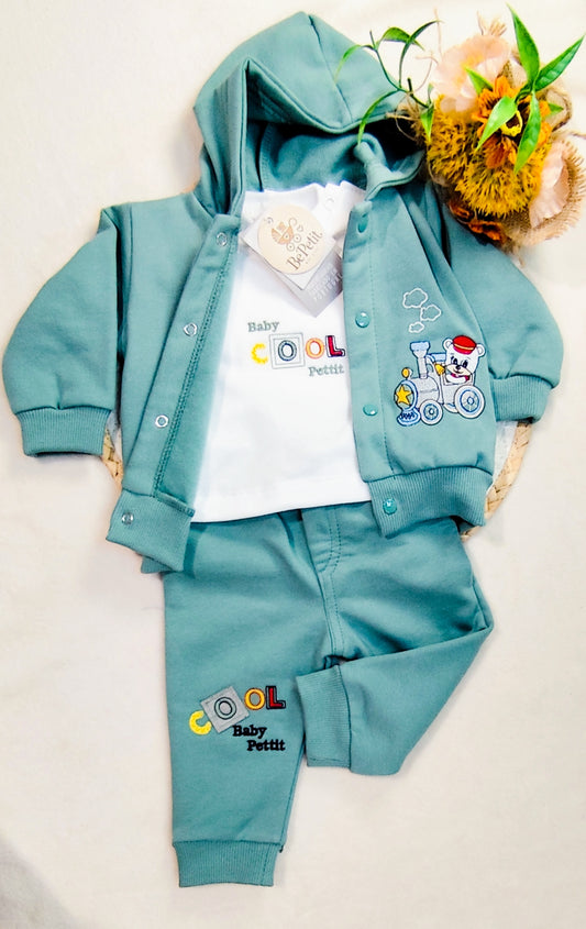 Conjunto comboio de três peças