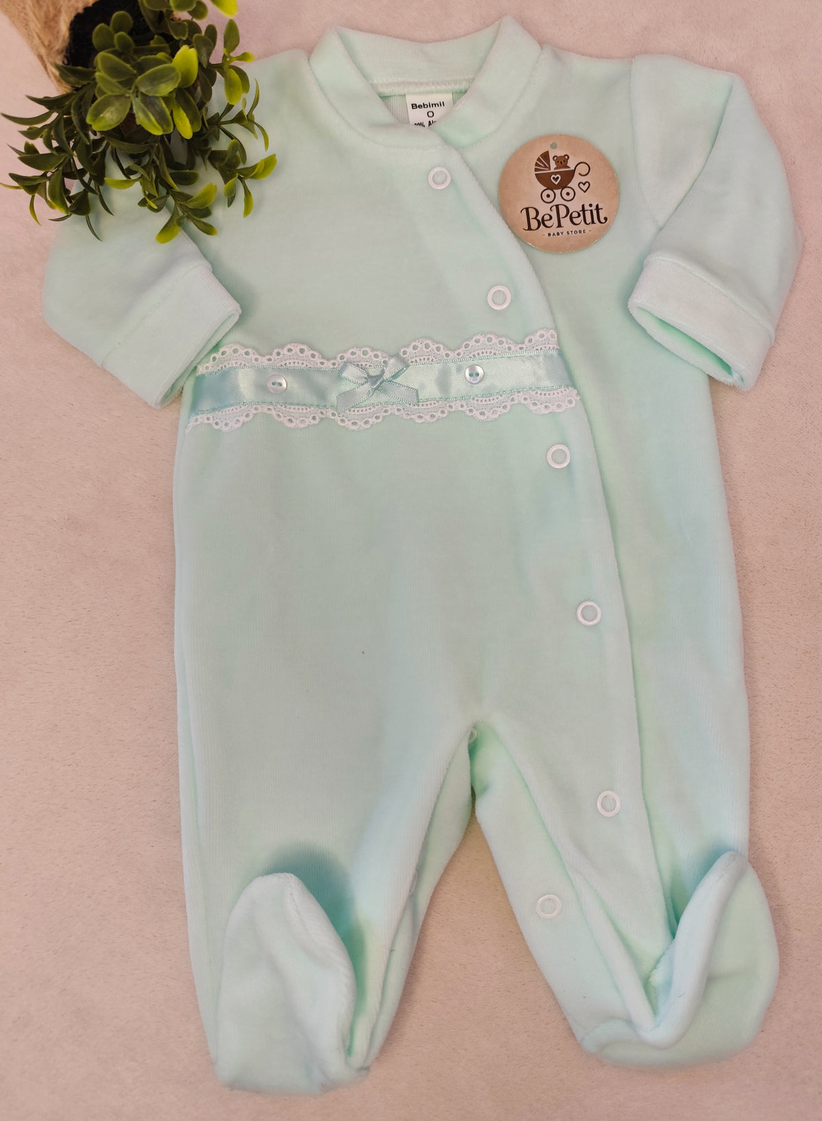 Babygrow veludo lacinho