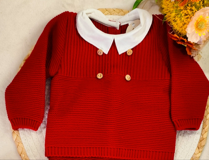 Conjunto malha gola menino
