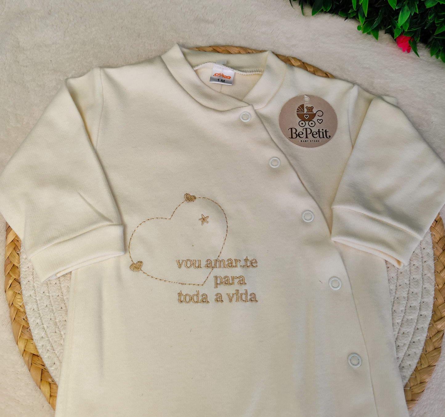 Babygrow algodão Amo-te