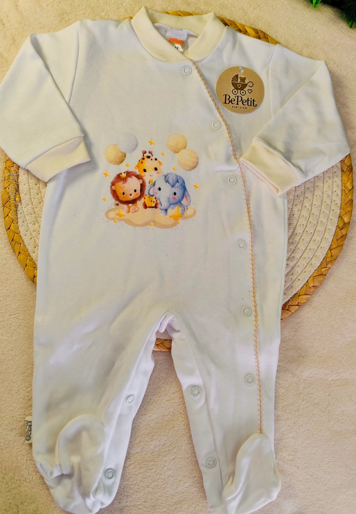 Babygrow algodão Safari
