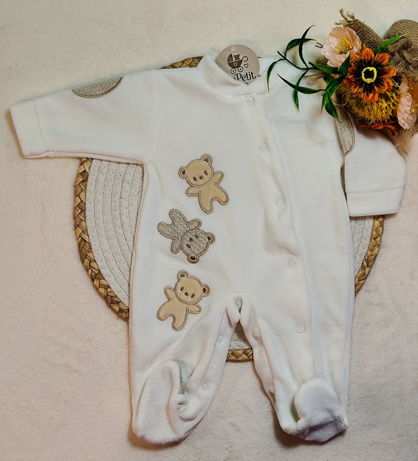 Babygrow veludo ursinhos