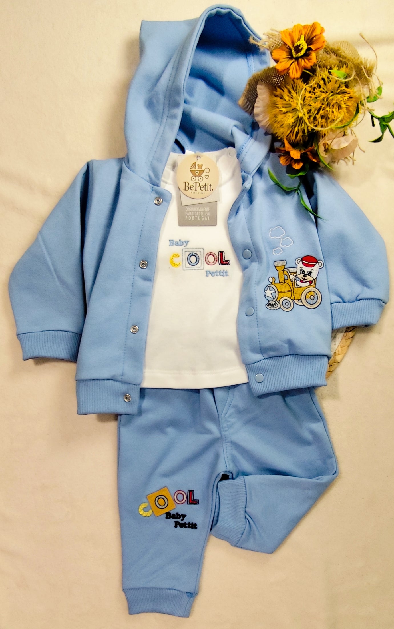 Conjunto Mota ursinho de três peças