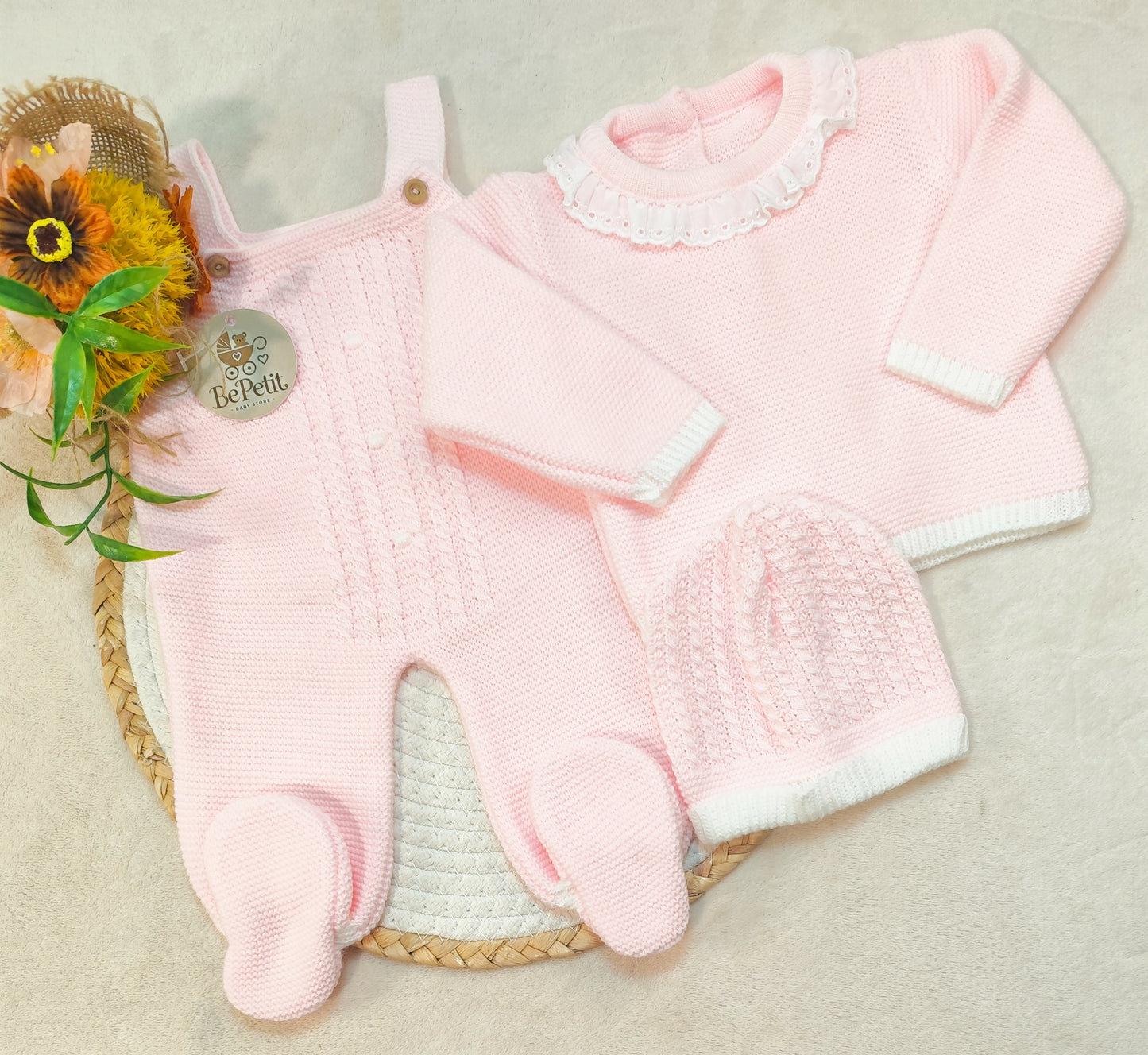 Jardineira conjunto 3 peças