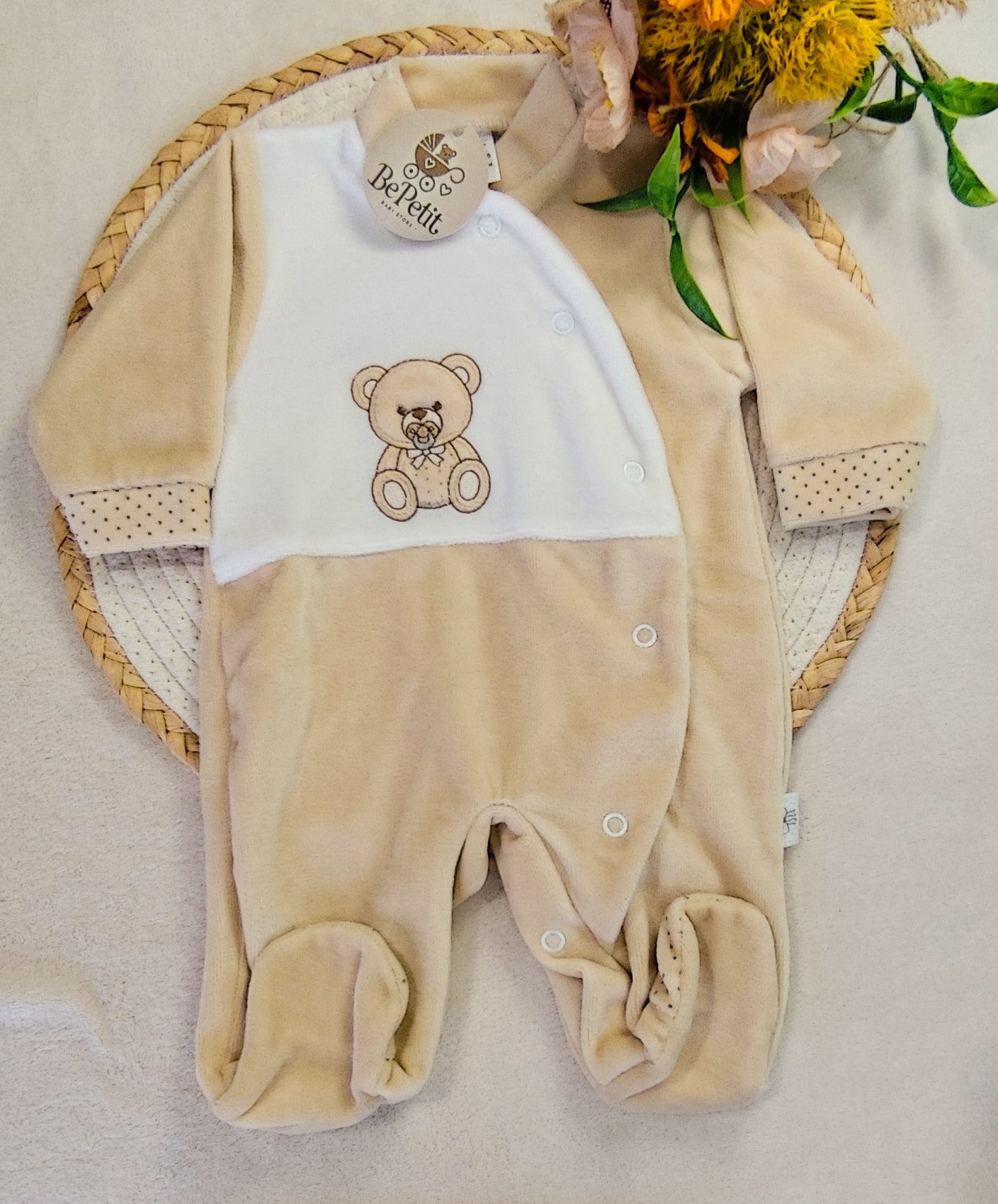Babygrow urso chupeta