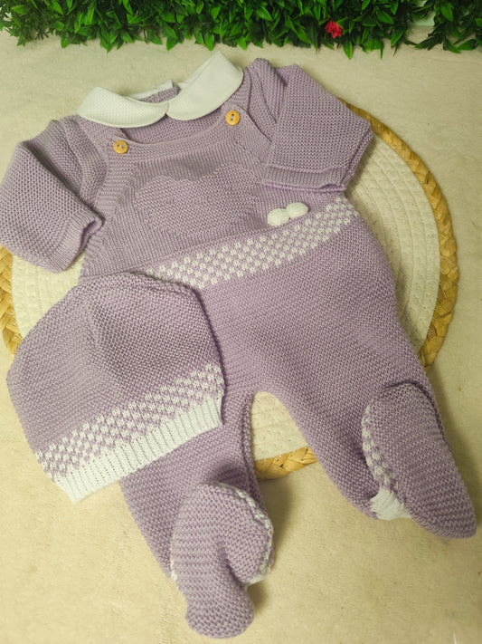 Conjunto de Jardineira Lavanda