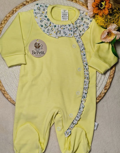 Babygrow ursinho gola  floral