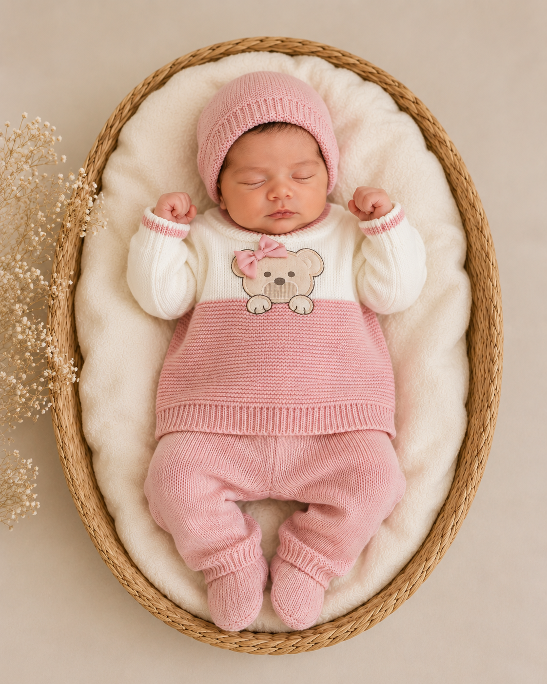Conjunto 3 peças rosa