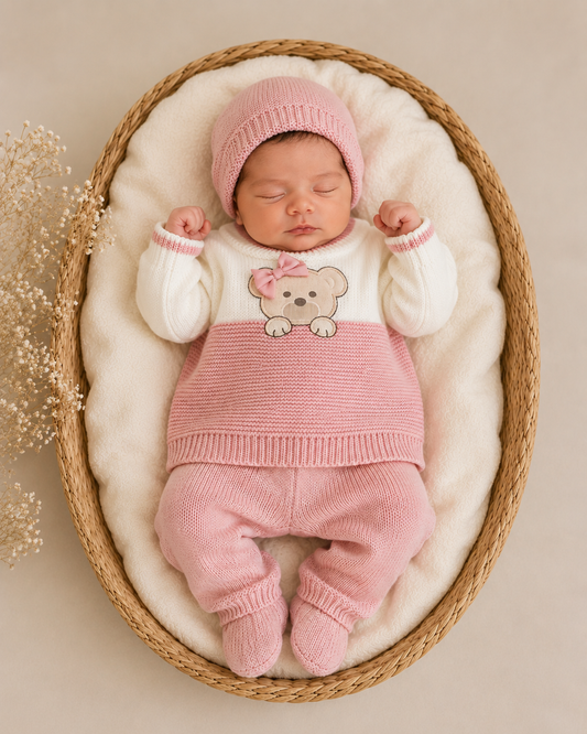 Conjunto 3 peças rosa