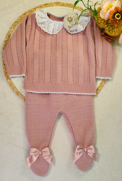 Conjunto de malha gola folho