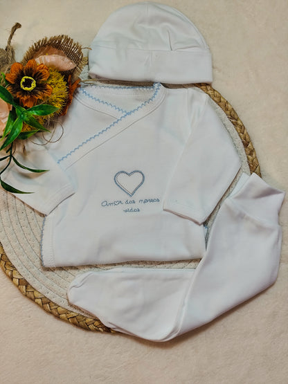 Conjunto primeira roupinha amor das nossas vidas