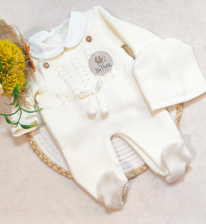 Jardineira pérola conjunto 3 peças