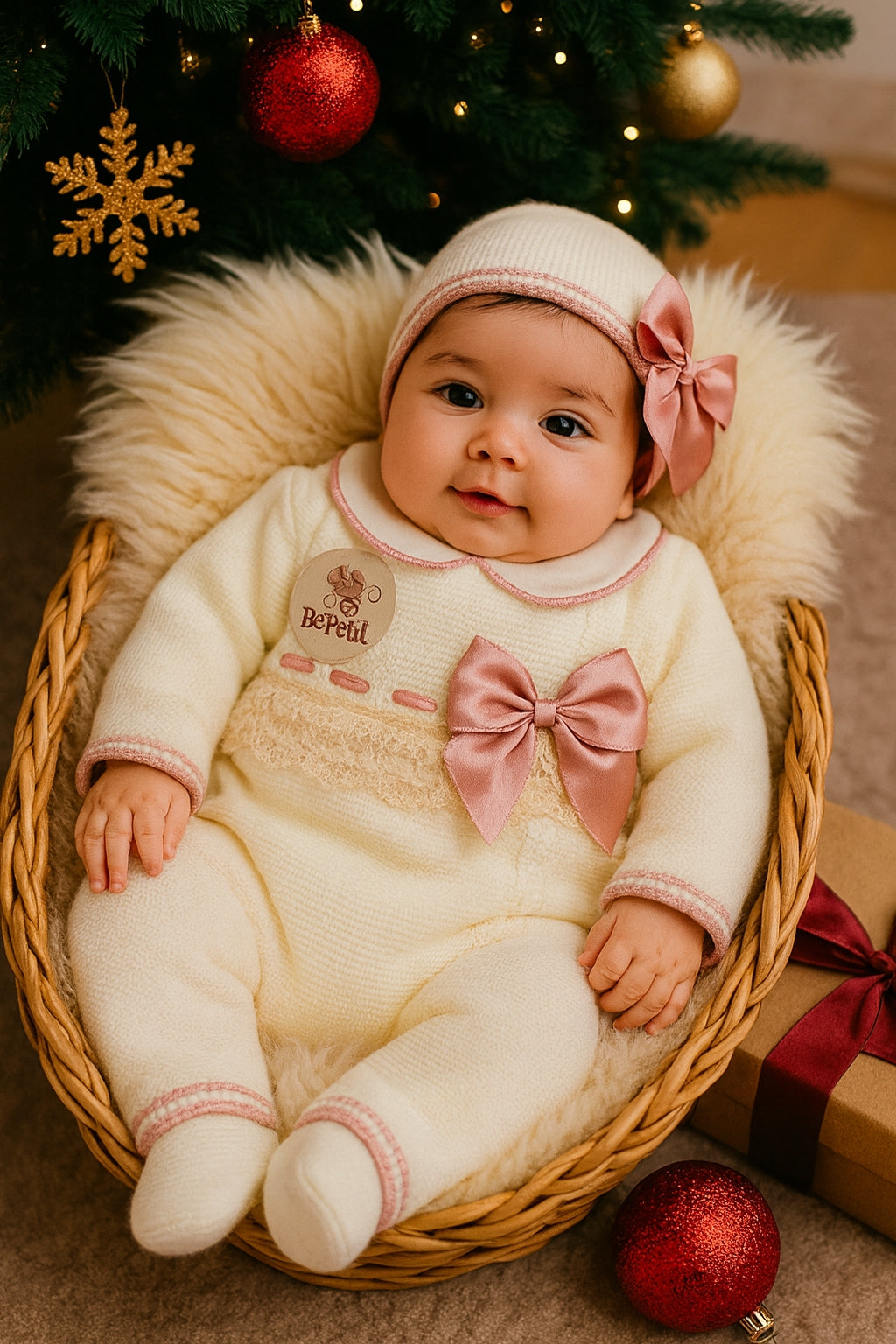 Conjunto Jardineira laços Cetim