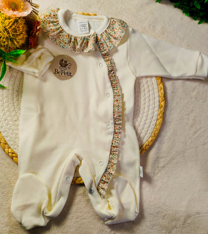 Babygrow ursinho gola  floral