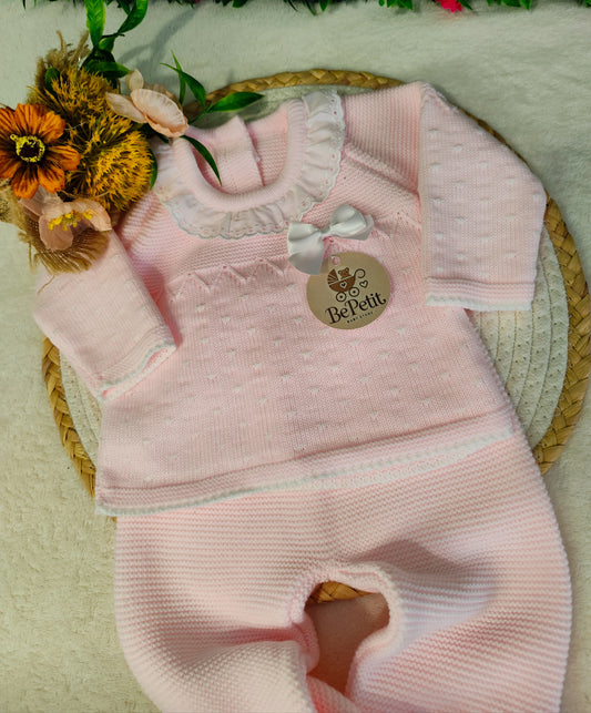 Conjunto saída de maternidade Rosa