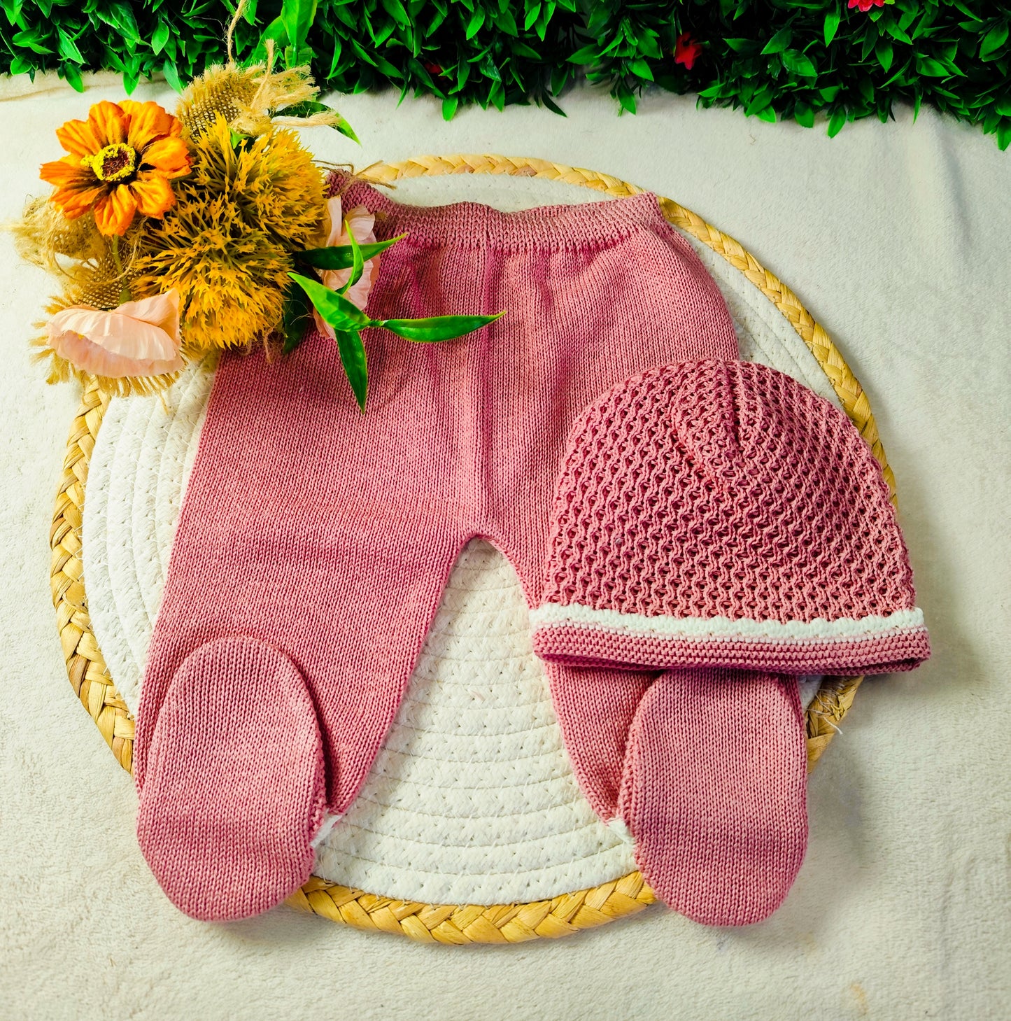 Conjunto malha laços pérola