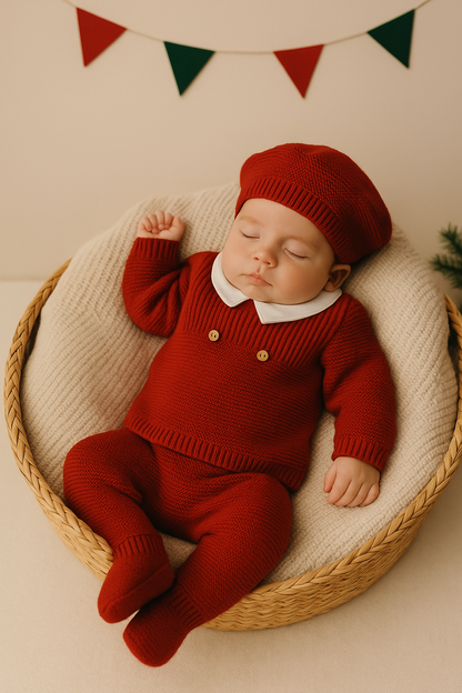 Conjunto malha gola menino