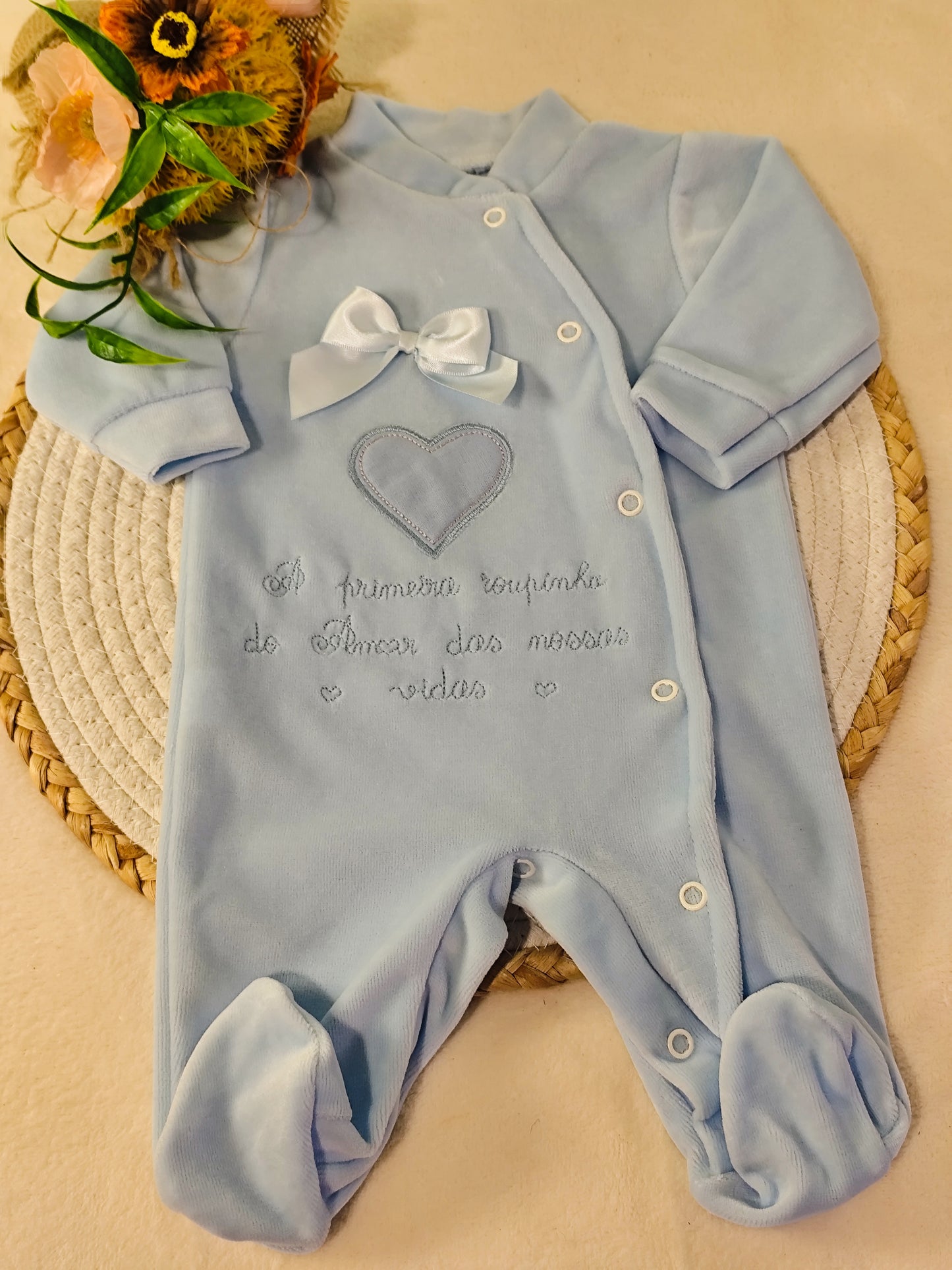 Conjunto primeira roupinha amor das nossas vidas