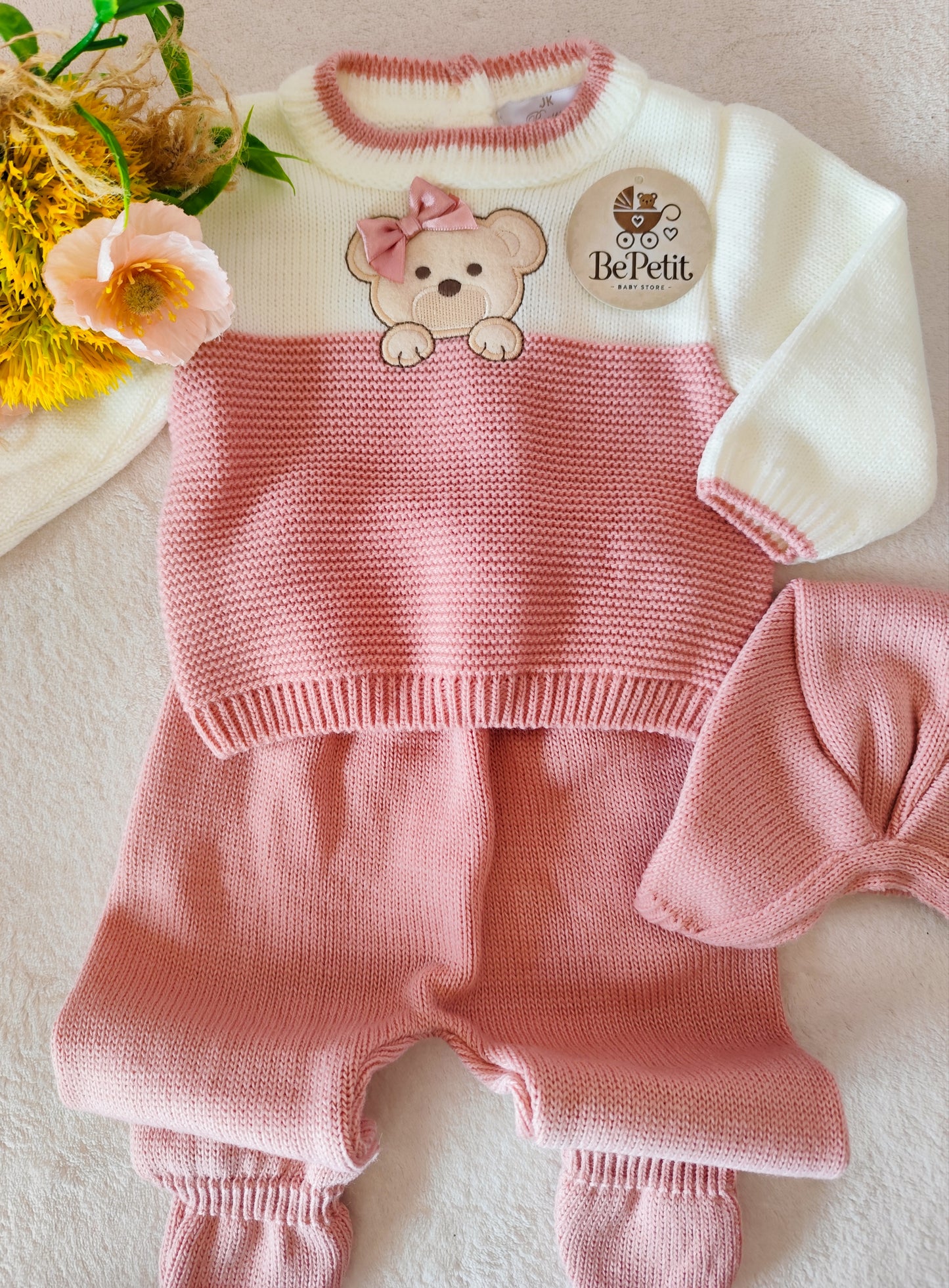 Conjunto 3 peças rosa