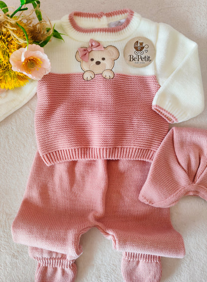 Conjunto 3 peças rosa