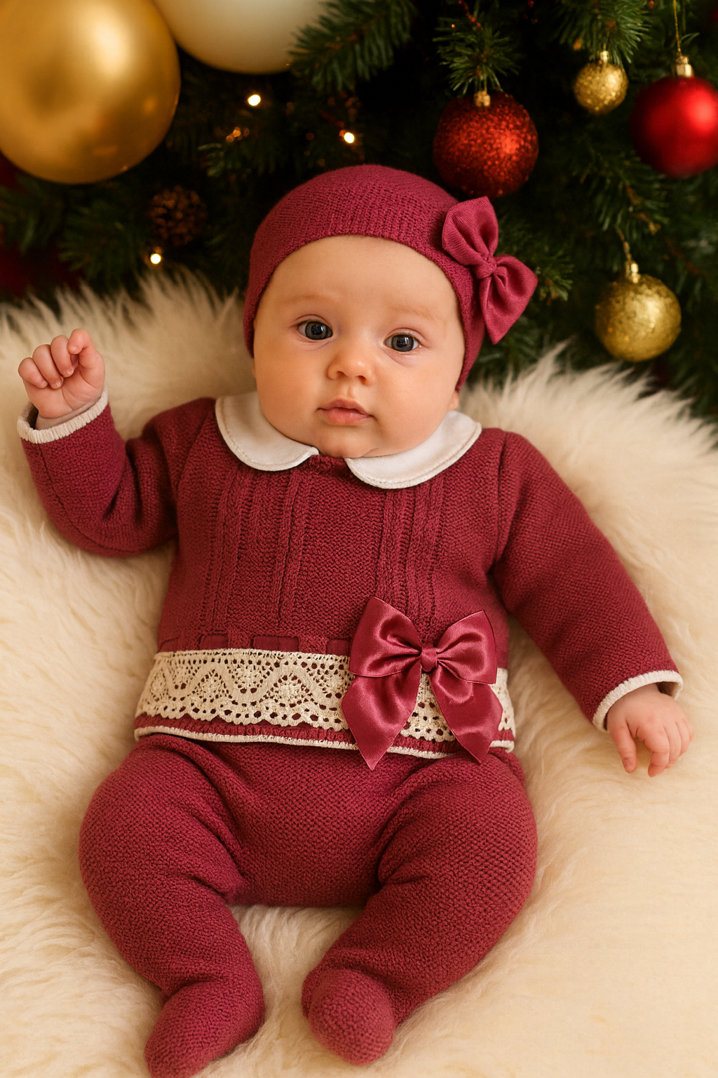 Conjunto malha laços de Cetim