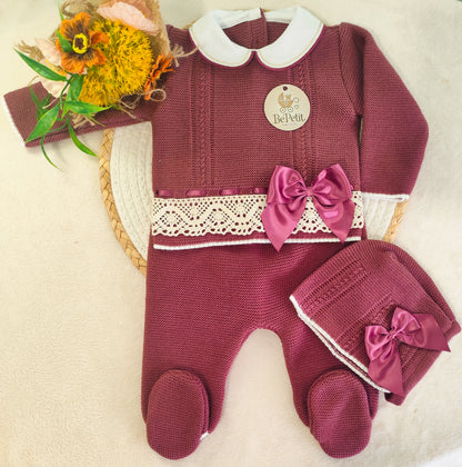 Conjunto malha laços de Cetim