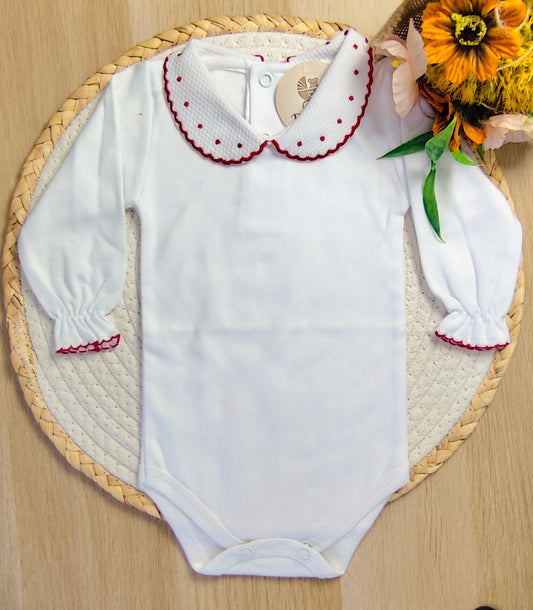 Body c/ carda gola bordada