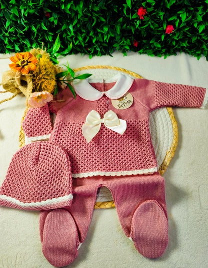 Conjunto malha laços pérola