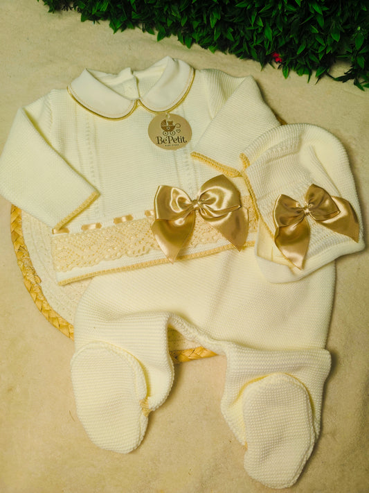 Conjunto saída de maternidade cetim