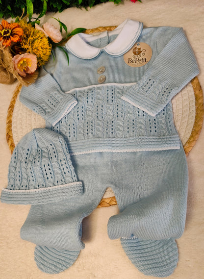 Conjunto saída maternidade azul
