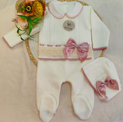 Enxoval saída de maternidade rosa