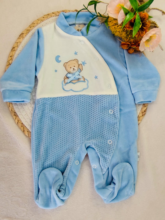 Babygrow nuvens veludo
